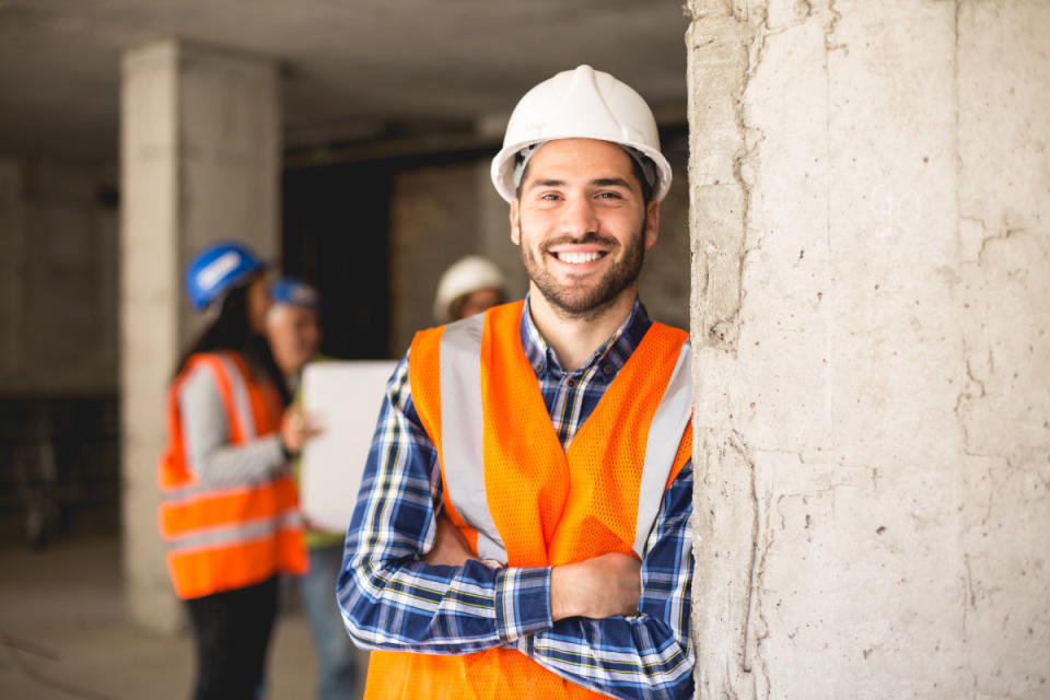 <p>Sneksy/Getty Images</p><p>Get down to business with one of the quickest easy Halloween costumes for guys. A hard hat (or even safety goggles), a hi-vis vest—or a tool belt—plus beat-up jeans and work boots ought to do the trick. Grab an old lunch pail and fill it with…well, cans of cold beer, of course. </p>