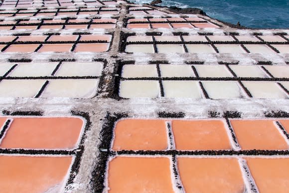 Lithium evaporation ponds.