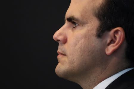 Ricardo Rossello, Governor of Puerto Rico, listens to a question during an interview in New York, U.S., June 29, 2017. REUTERS/Shannon Stapleton