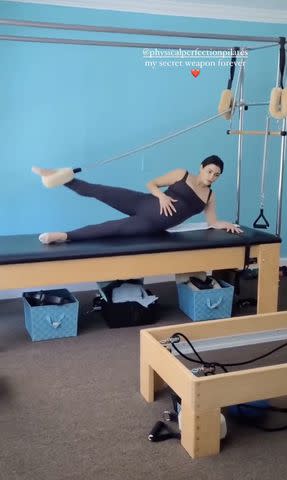 <p>Jenna Dewan/Instagram</p> Jenna Dewan doing pilates in an Instagram story video on April 2, 2024