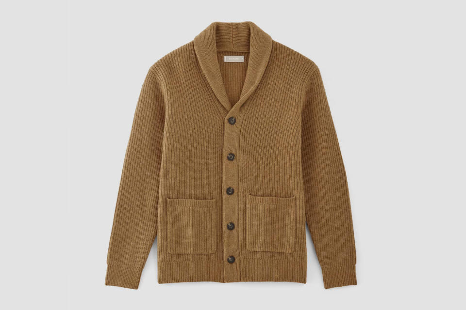 Everlane Felted Merino Shawl Collar Cardigan