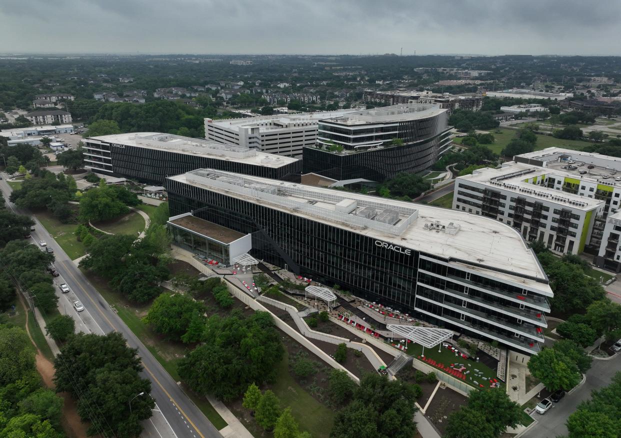 The Oracle headquarters in Austin Wednesday, April 24, 2024.