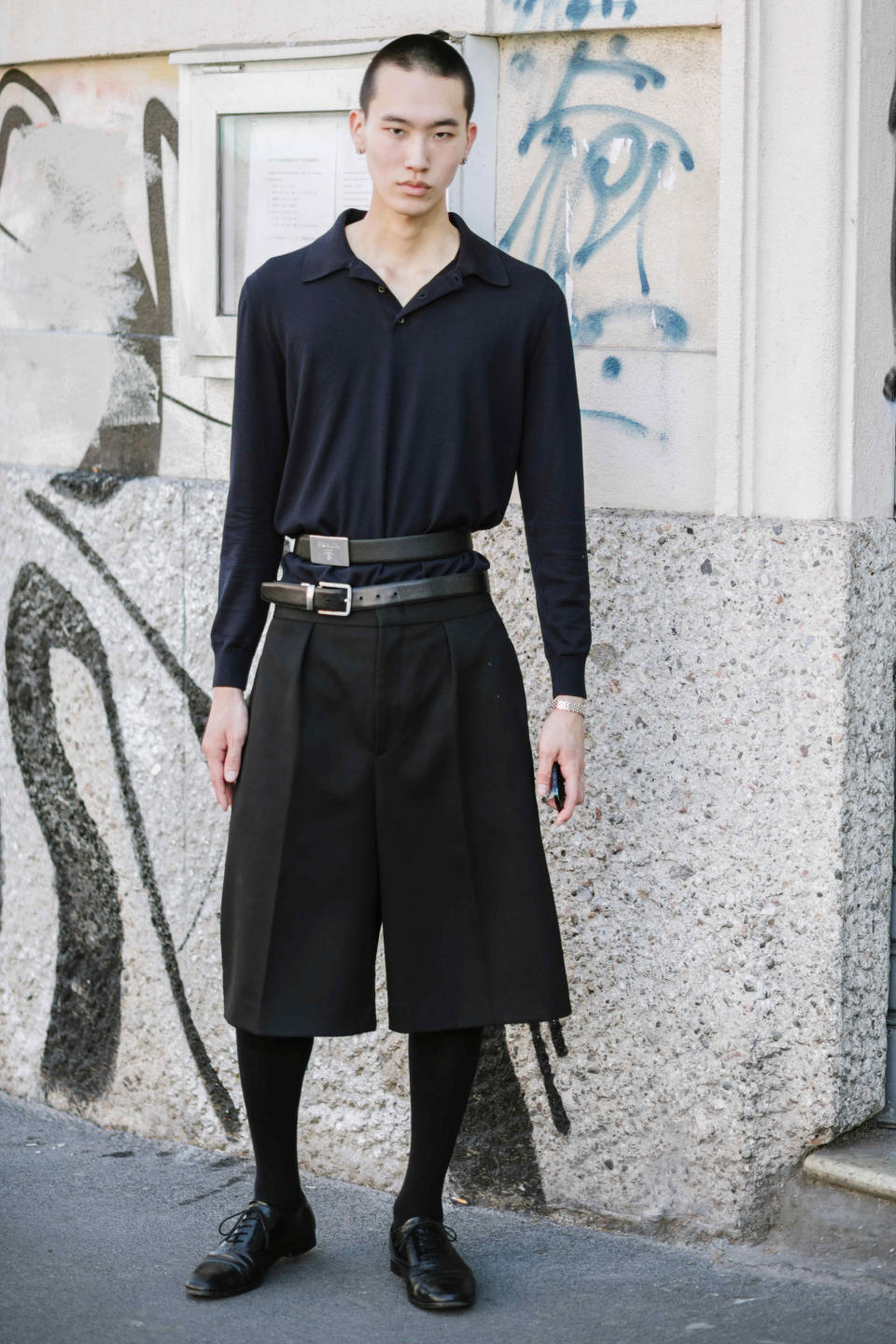 Street style at Milan Fashion Week Men's Spring 2025.