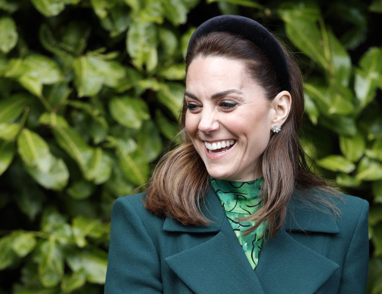 DUBLIN, IRELAND - MARCH 03: (EMBARGOED FOR PUBLICATION IN UK NEWSPAPERS UNTIL 24 HOURS AFTER CREATE DATE AND TIME) Catherine, Duchess of Cambridge visits The President of Ireland, Michael D. Higgins at Áras an Uachtaráin on March 3, 2020 in Dublin, Ireland. The Duke and Duchess of Cambridge are undertaking an official visit to Ireland at the request of the Foreign and Commonwealth Office. (Photo by Max Mumby/Indigo/Getty Images)