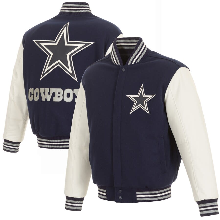 Cowboys Two Tone Wool Leather Jacket