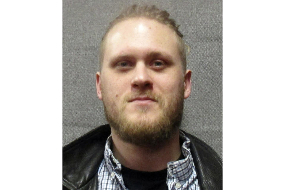 FILE - This March 2024 photo provided by the Wisconsin Department of Corrections shows Maxwell Anderson, who was charged Friday, April 12, 2024, in the slaying of a woman whose dismembered leg was found near a beach down a bluff along Lake Michigan near Milwaukee. More human remains including a torso and believed to belong to the missing woman have washed up on a beach along Lake Michigan, authorities said Thursday, April 18. (Wisconsin Department of Corrections via AP, File)