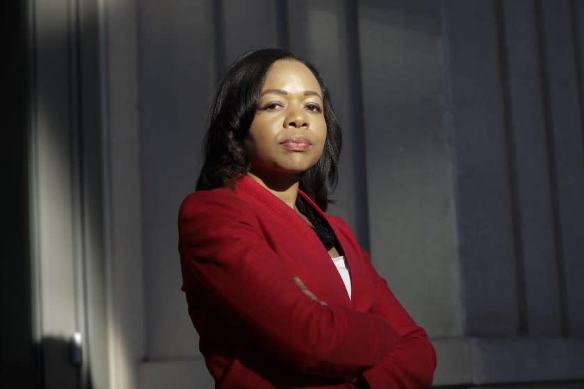 Kristen Clarke, President and Executive Director Lawyer's Committee for Civil Rights Under Law in Washington, Tuesday, Oct. 15, 2019. (AP Photo/Pablo Martinez Monsivais)