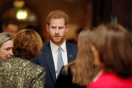 Britain's Prince Harry, Duke of Sussex visits the Natural History Museum in London, Britain, February 12, 2019. Heathcliff O'Malley/Pool via REUTERS