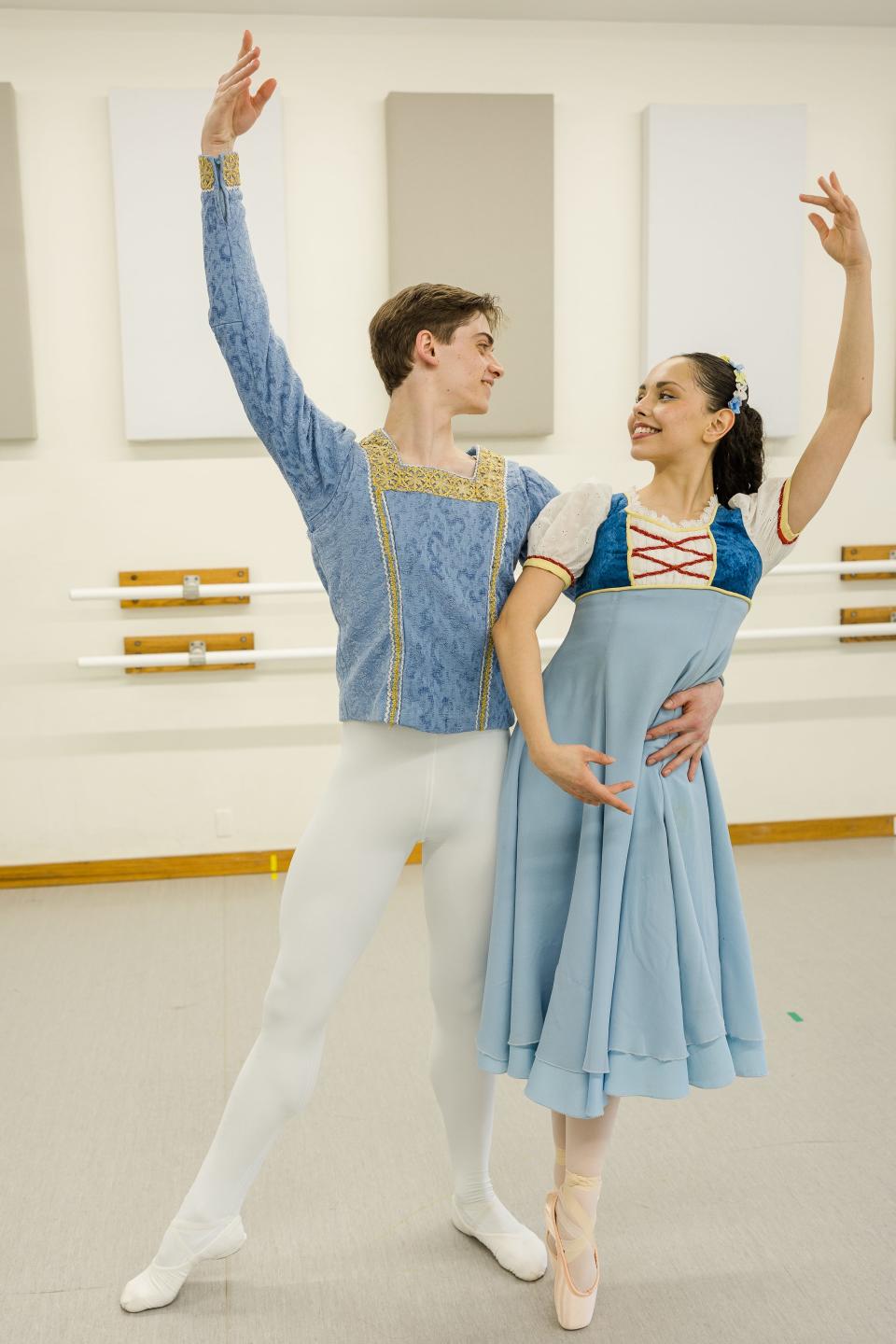 Guest dancer Levian Mondville of the Cleveland Ballet plays the prince and Tallmadge High senior Rebecca Banig plays the title character in Ballet Excel Ohio's "Snow White" at the Akron Civic Theatre March 9 and 10.