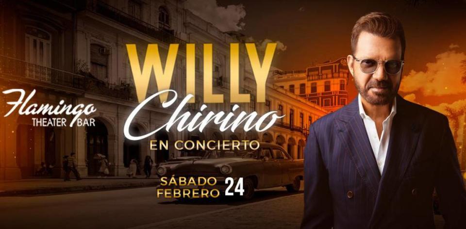 Willy Chirino en concierto en el Flamingo Theater.