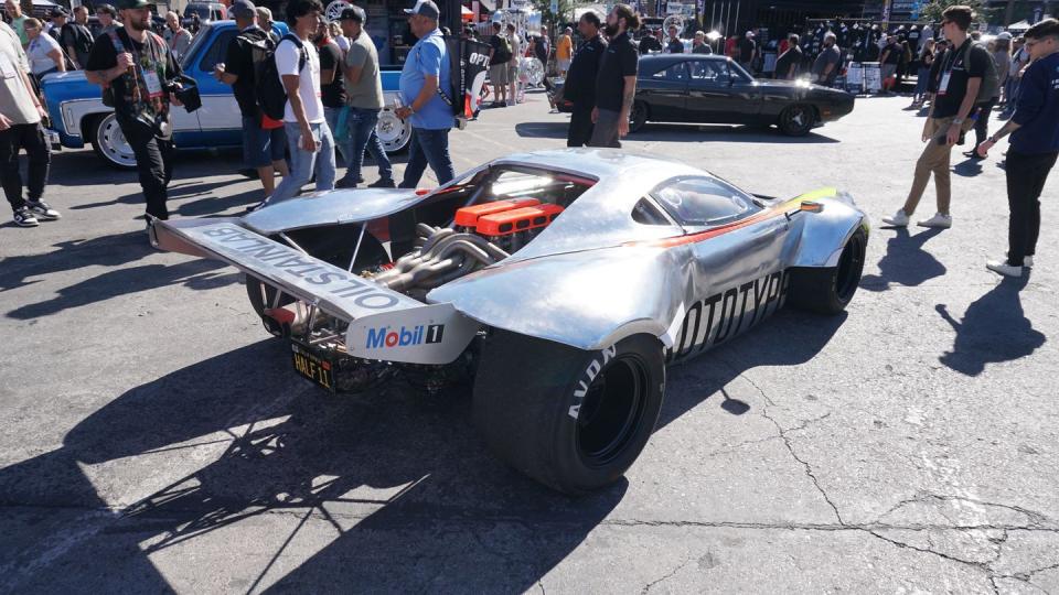 porsche 911 based supercar parked on pavement