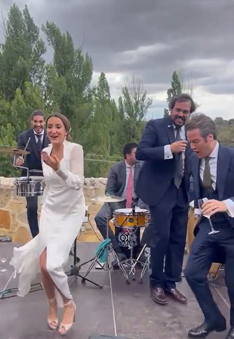 Lucía Pombo en su boda