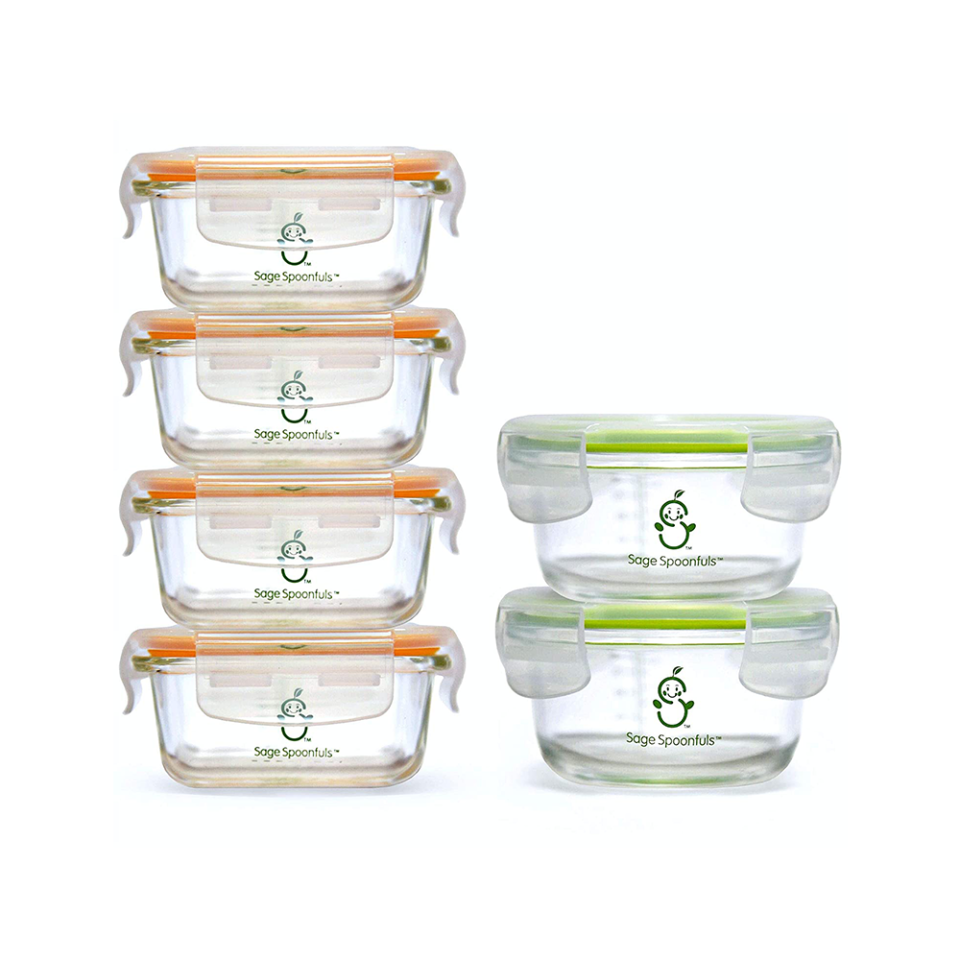 Sage Spoonfuls Tough Glass Combo Pack Baby-Food Storage Containers