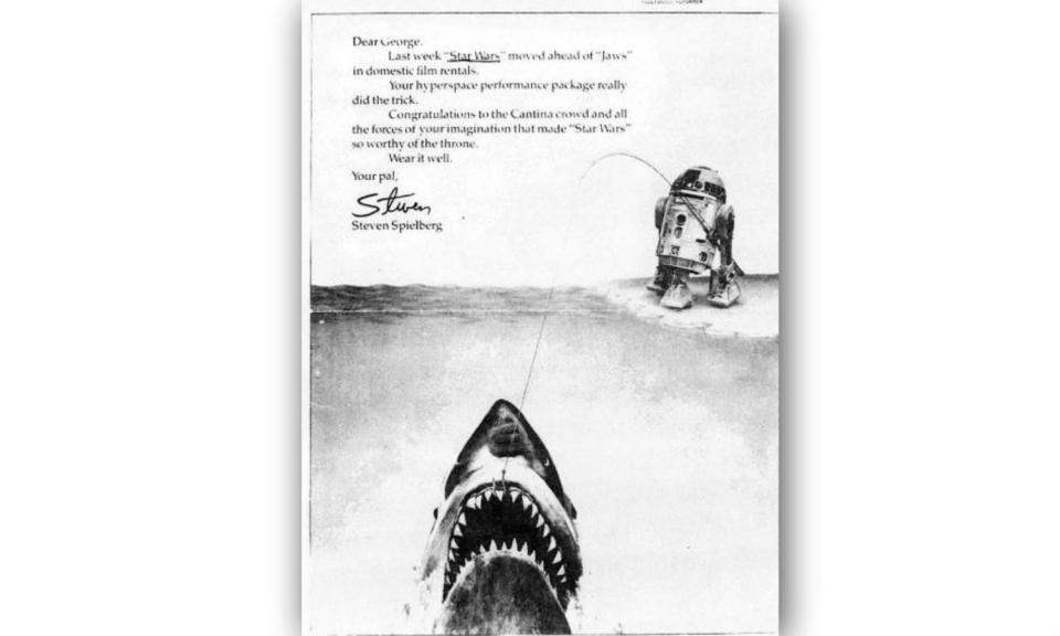 Steven Spielberg to George Lucas (1977)