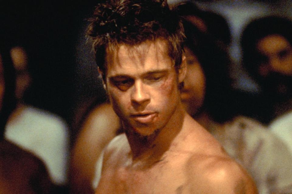 No shirt, all hurt: Brad Pitt in ‘Fight Club’ (Fox)