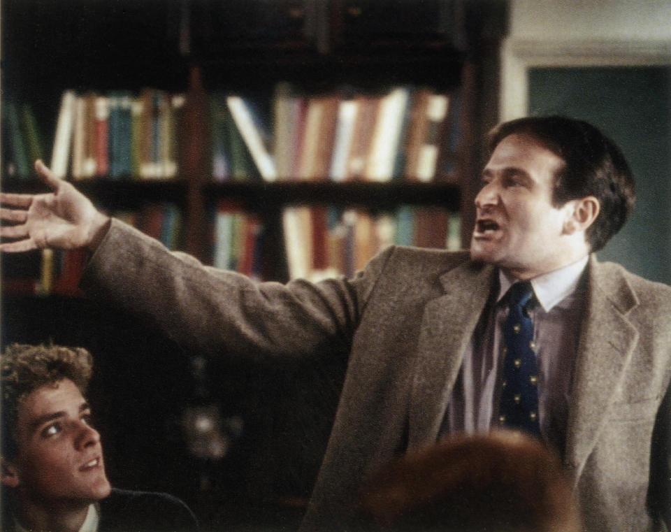 Robin Williams' character teaching