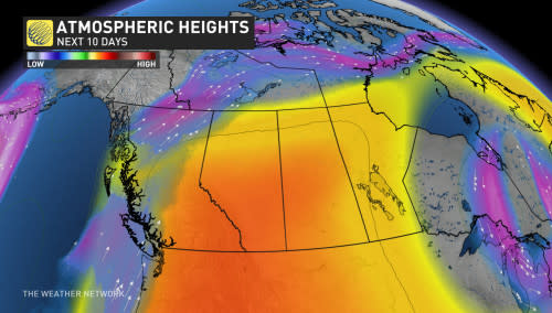 Prairies atmospheric heights next 10 days Sept 3 2024