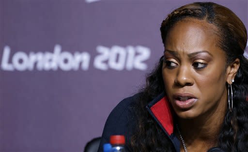 U.S. runner Sanya Richards-Ross is part of a campaign demanding changes in Olympic social media rules. (AP)