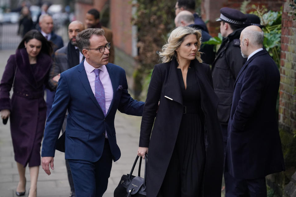 Good Morning Britain's Richard Arnold and Charlotte Hawkins attended Derek Draper's funeral. (Getty)