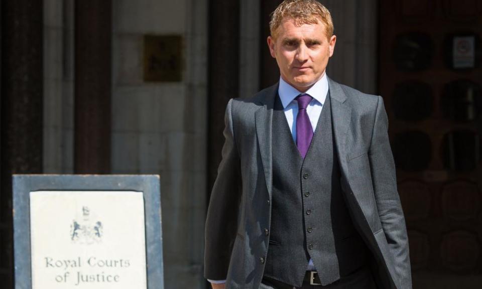 Jon Platt outside the Royal Courts of Justice in London