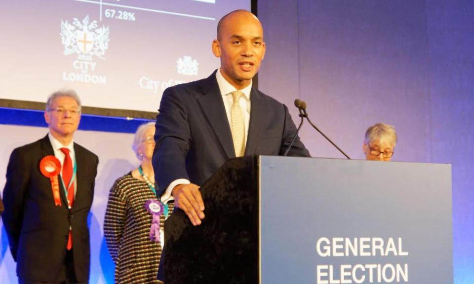 Lib Dem candidate Chuka Umuna was 4,000 votes behind