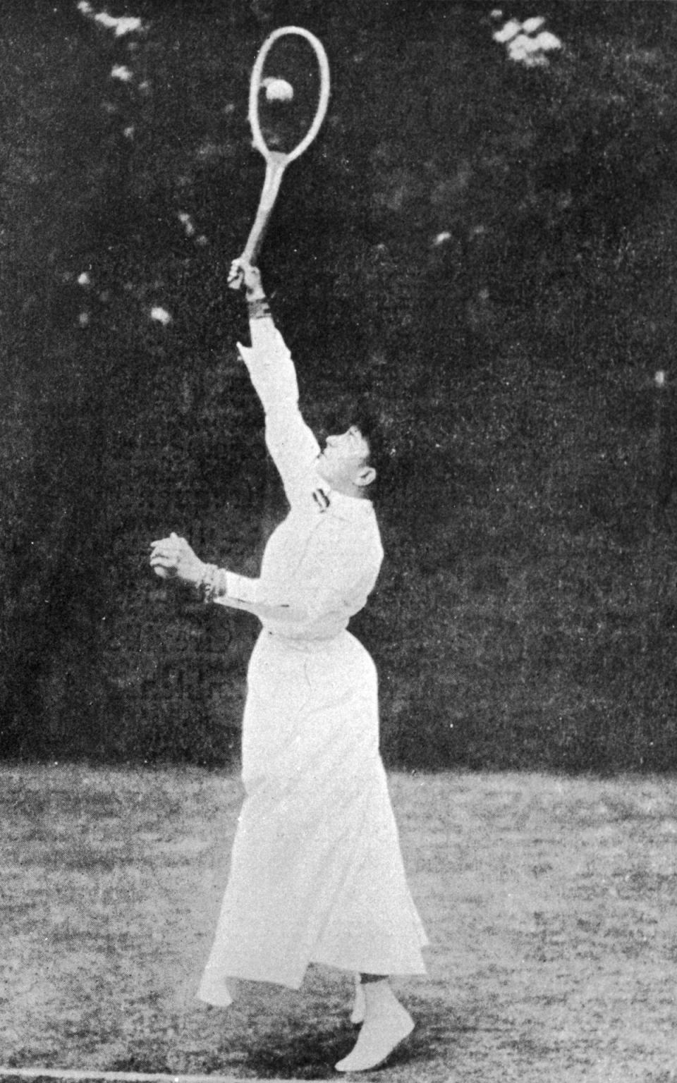 Henman's great-grandmother, Ellen Stowell-Brown, the first woman to serve overarm at Wimbledon