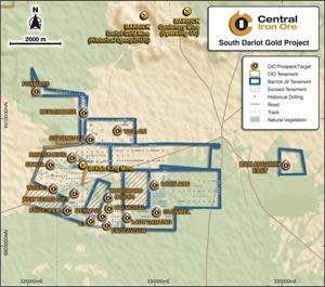 Locality map of the South Darlot project