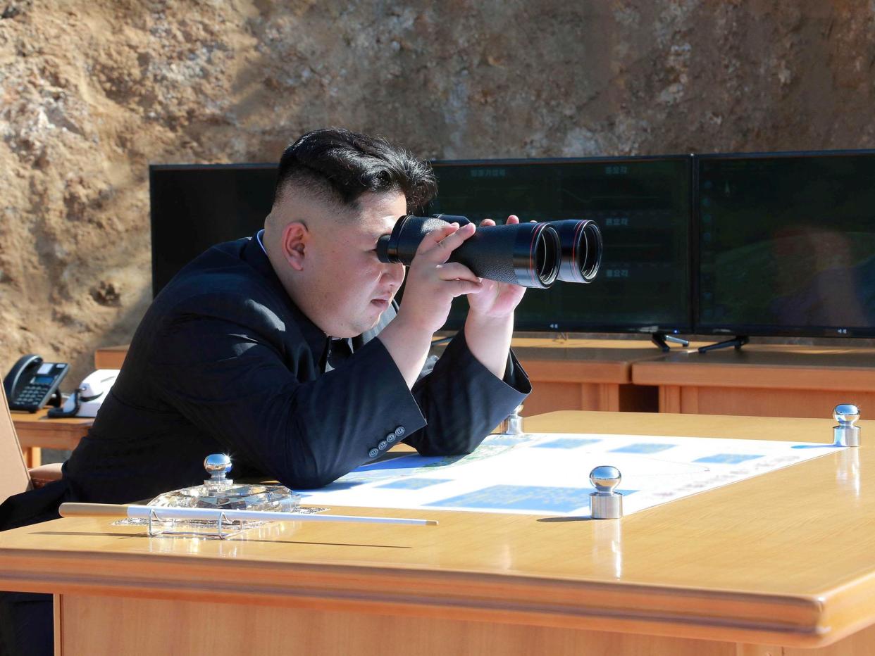 A North Korean missile test is pictured: Reuters