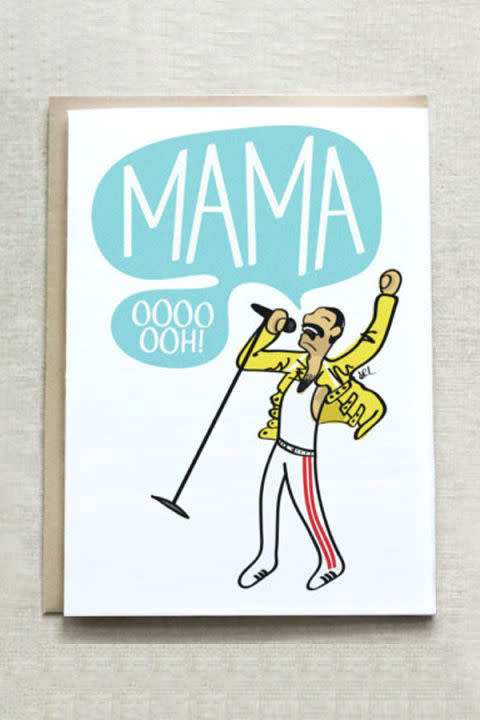 <p><strong>Get the card <a rel="nofollow noopener" href="https://www.etsy.com/listing/503192888/funny-mothers-day-card-freddie-mercury" target="_blank" data-ylk="slk:here;elm:context_link;itc:0;sec:content-canvas" class="link ">here</a>.</strong></p><p><span><strong>RELATED: </strong><strong><a rel="nofollow noopener" href="http://www.redbookmag.com/love-sex/relationships/news/a21941/10-mothers-day-cards-they-dont-make-but-should/" target="_blank" data-ylk="slk:15 Mother's Day Cards They Don't Make But Should;elm:context_link;itc:0;sec:content-canvas" class="link ">15 Mother's Day Cards They Don't Make But Should</a></strong><br></span></p>