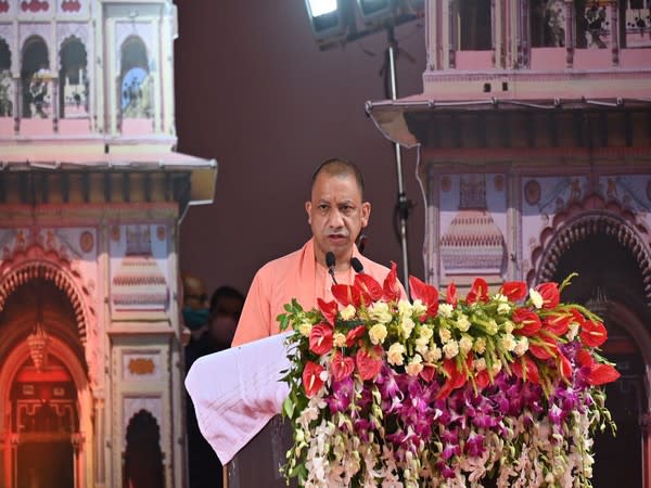 Uttar Pradesh Chief Minister Yogi Adityanath at the conclave (Photo/ANI)