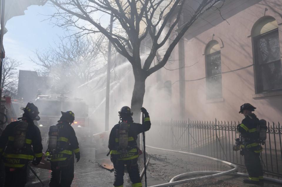 Over 40 fire companies responded to the five-alarm fire. James Keivom