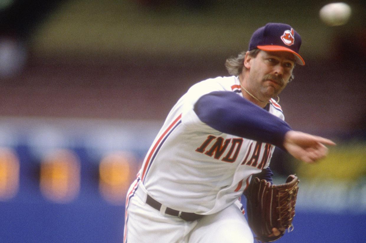 CLEVELAND, OH - CIRCA 1990:  Doug Jones #11 of the Cleveland Indians pitches during an Major League Baseball game circa 1990 at Cleveland Stadium in Cleveland, Ohio. Jones played for the Indians from 1986-91 and in 1998. (Photo by Focus on Sport/Getty Images) *** Local Caption *** Doug Jones