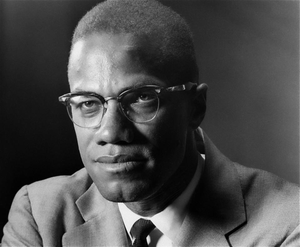 Malcolm X, born Malcolm Little and later also known as el-Hajj Malik el-Shabazz, was an African-American Muslim minister and human rights activist. He is photographed in New York on  March 5, 1964.