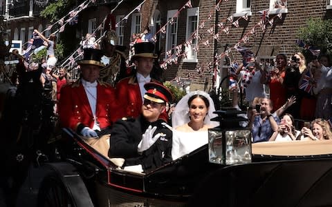 Prince Harry, Duke of Sussex and Meghan, Duchess of Sussex leave Windsor Castle - Credit: Dan Kitwood /Getty