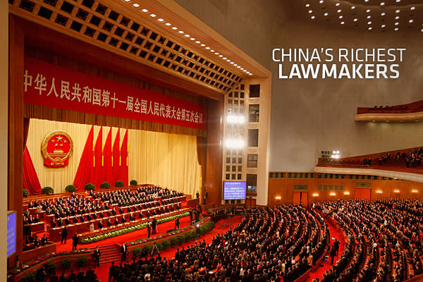 <p class="MsoNormal">China's stupendous economic growth over the past decade has led to an increase in its billionaire population, with many of the richest in the country belonging to the political elite. </p> <br> <p class="MsoNormal">China's National People's Congress (NPC), its highest legislative body, has 2,987 deputies elected from the ruling Communist Party and some of them are the wealthiest businesspeople in the world. <br><br> The 75 richest members have an average net worth of $1.2 billion. In comparison, the median net worth of U.S. Congress members is less than $1 million, according to a report in the The New York Times late last year. Also, the average net worth of these 75 richest NPC members is $284 million more than the average wealth of China's 1,000 richest people. <br><br> The vast wealth of these congress members comes largely from booming sectors like real estate, consumer goods, mining and agriculture.<br><br> We've put together a list of the 10 richest members of the NPC based on the Hurun Report, which began its annual China rich list 14 years ago. The individual fortunes listed are as of Aug. 15, 2011.<br><br>Click ahead to find out who are China's wealthiest government officials. <b><a href="http://www.cnbc.com/id/46780456?__source=yahoosg%7CChinaLawmakers%7C&par=yahoosg" rel="nofollow noopener" target="_blank" data-ylk="slk:Click here to see the original slideshow from CNBC.com.;elm:context_link;itc:0;sec:content-canvas" class="link ">Click here to see the original slideshow from CNBC.com.</a></b></p>