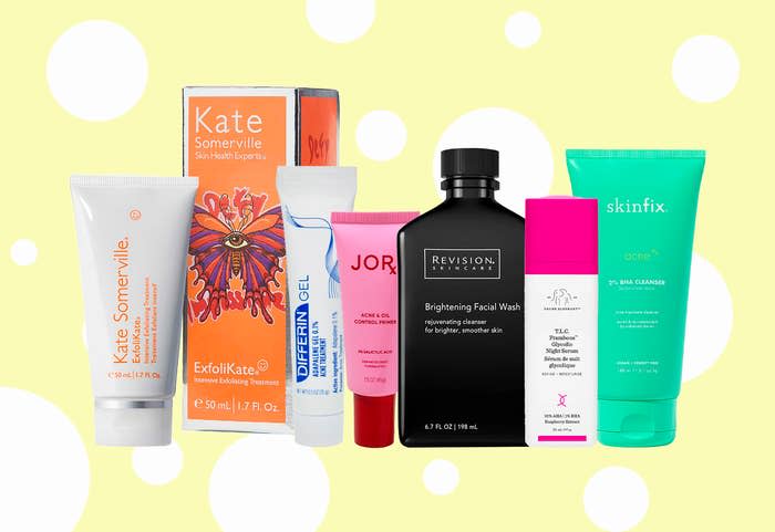   BuzzFeed News; Kate Somerville; Differin; Jori; Revision Skincare; Drunk Elephant; Skinfix