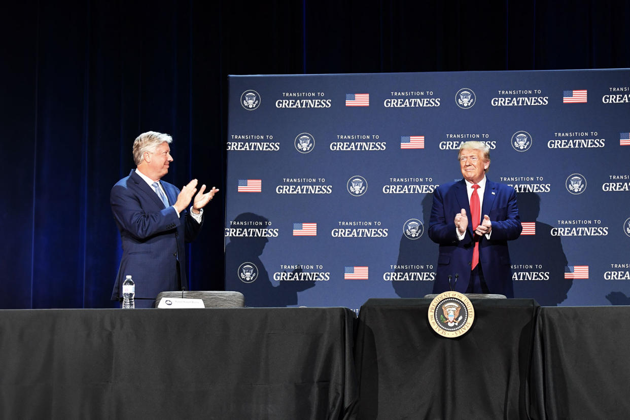 Robert Morris; Donald Trump NICHOLAS KAMM/AFP via Getty Images