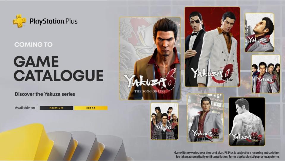 Yakuza se une a PlayStation Plus