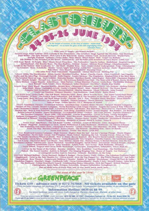 The best festival line-up ever in the best year for music ever? (Glastonbury Festival)