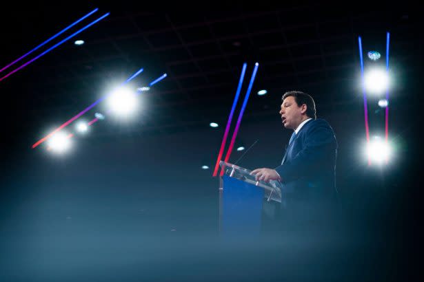 Florida Gov. Ron DeSantis enjoys strong prospects for reelection after blazing a rightwing path on COVID closures and classroom teaching. (Jabin Botsford/Getty Images)