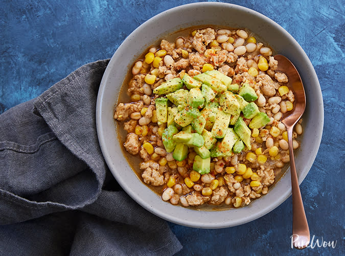 November 29: White Turkey Chili with Avocado