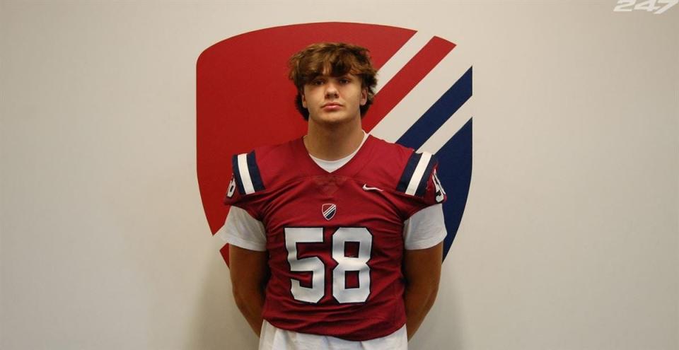 Liam Andrews, a 4-star offensive lineman from Brookline, Massachusetts