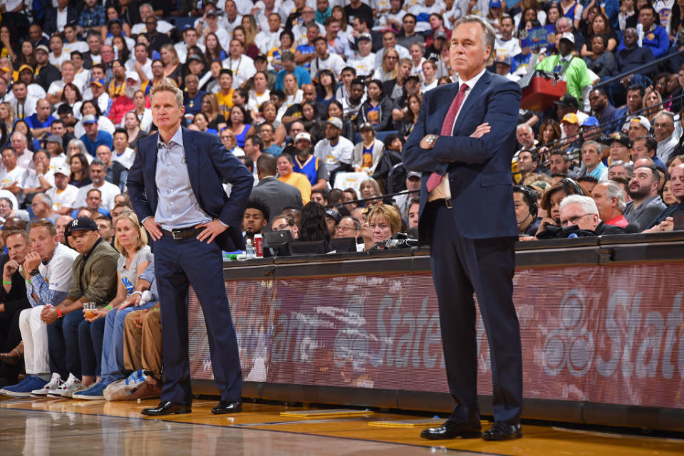 Steve Kerr has seven more rings than Mike D’Antoni. (Getty Images)