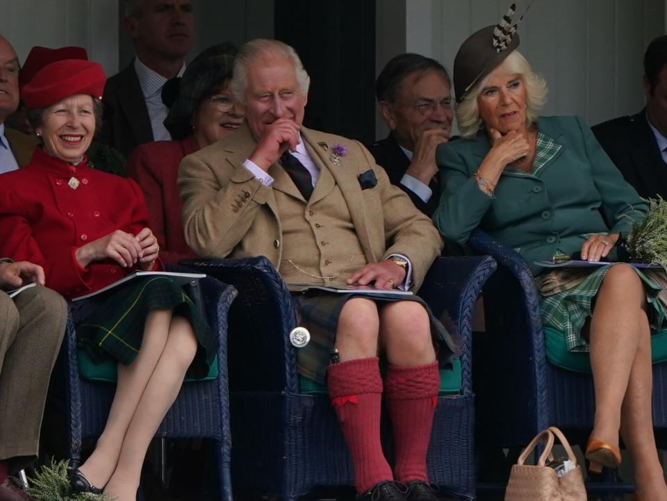 The King seen with the Princess Royal and Camilla last September (Andrew Milligan/PA Wire)