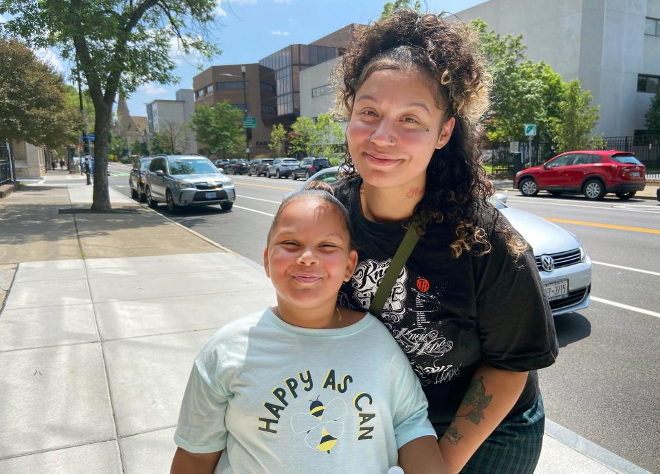 Evy Cruz of Rochester worries about the future for our kids as the climate warms due to the burning of fossil fuels. She was enjoying a nice July day outside on Sunday, but wishes we had better answers for how to cool our homes without contributing to climate crisis.