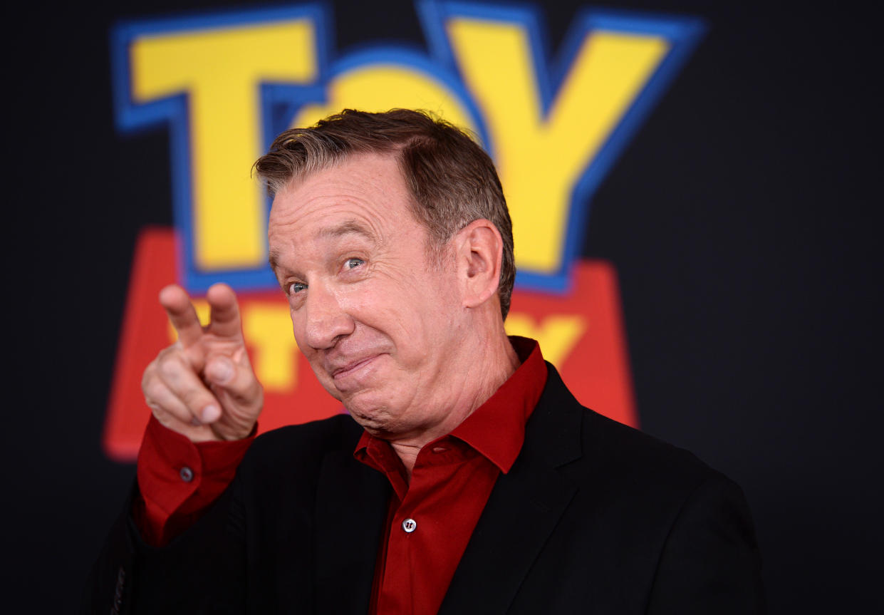 LOS ANGELES, CALIFORNIA - JUNE 11: Tim Allen arrives at the premiere of Disney and Pixar's "Toy Story 4" on June 11, 2019 in Los Angeles, California. (Photo by Amanda Edwards/WireImage)