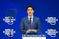 Canadian Prime Minister Justin Trudeau defended free trade in his address at the World Economic Forum in Davos