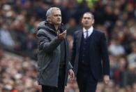 Britain Football Soccer - Manchester United v Swansea City - Premier League - Old Trafford - 30/4/17 Manchester United manager Jose Mourinho and Swansea City manager Paul Clement Action Images via Reuters / Jason Cairnduff Livepic