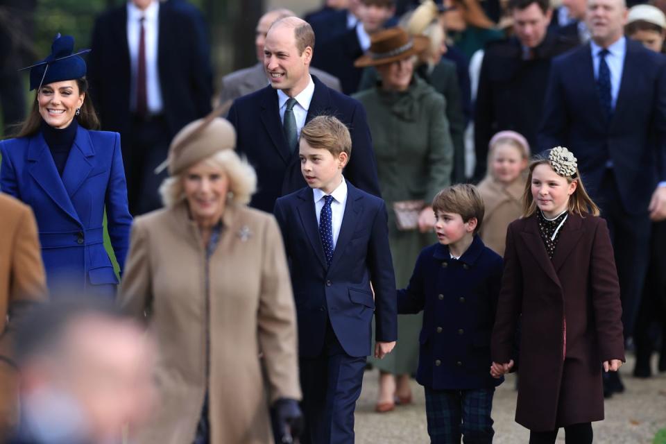 the british royal family attend the christmas morning service