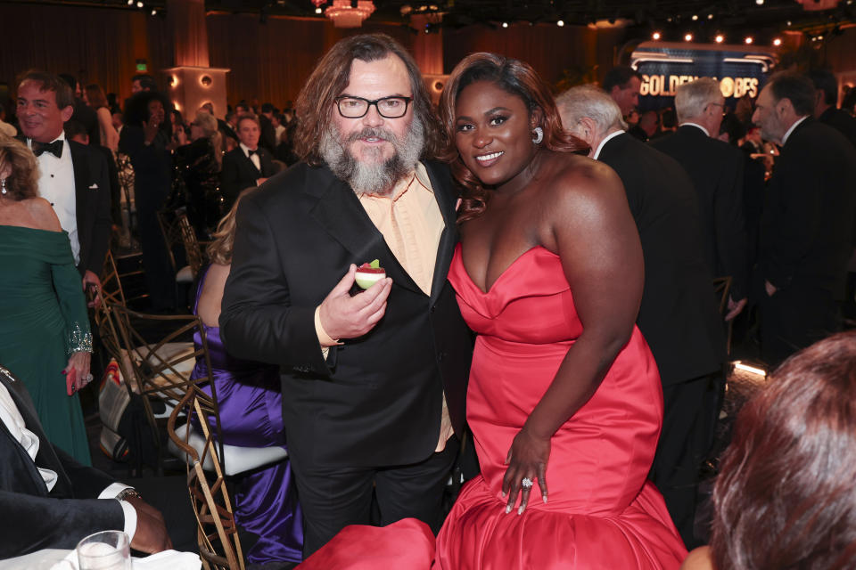 Jack Black and Danielle Brooks. (Christopher Polk/Golden Globes via Getty Images)